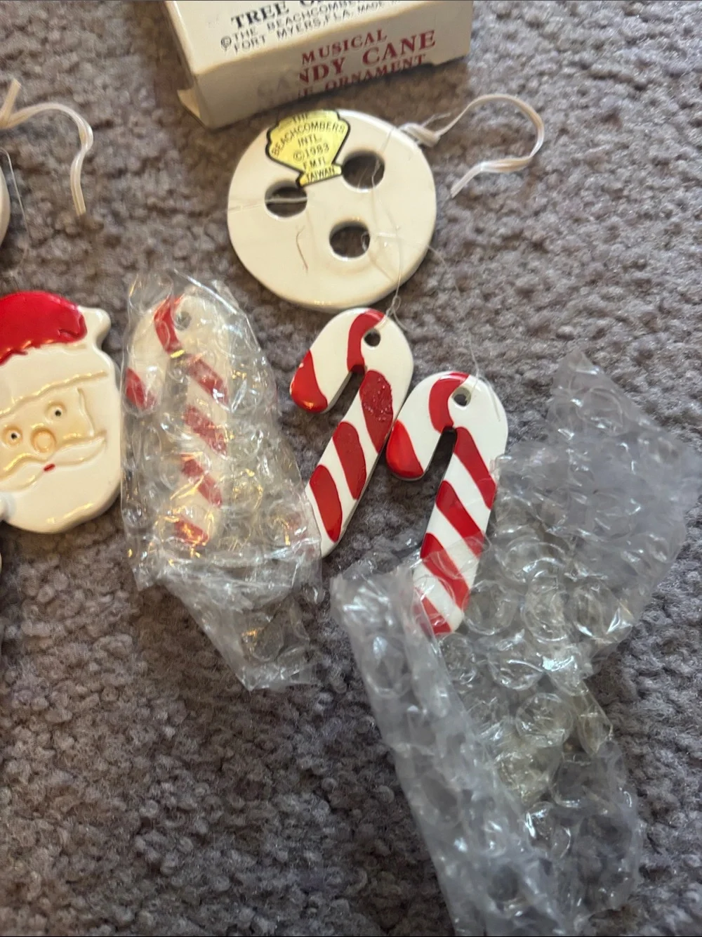 Lot of 2 vintage New Treenkles Tree Chimes ornaments The Beachcombers 1983
